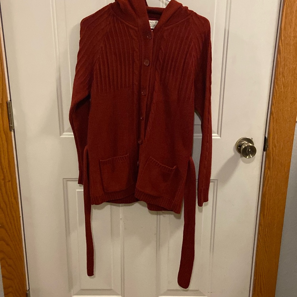 Vintage Hooded Sweater w/ a tie